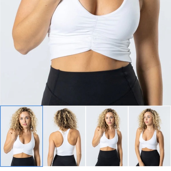 Paragon Fitwear Other - Paragon Fitwear White Sports Bra Medium Support